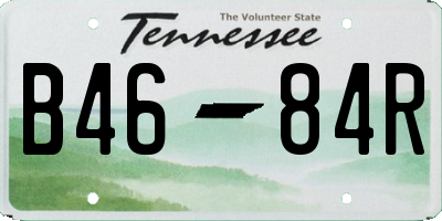 TN license plate B4684R
