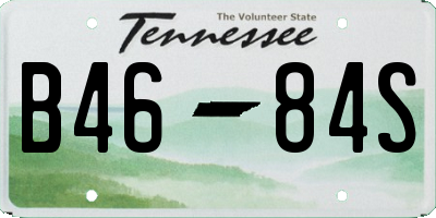 TN license plate B4684S