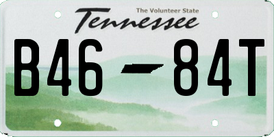 TN license plate B4684T
