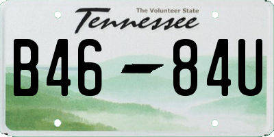TN license plate B4684U
