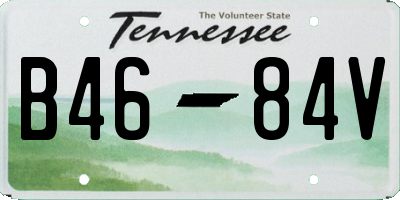 TN license plate B4684V