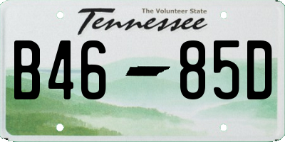 TN license plate B4685D