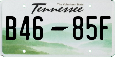 TN license plate B4685F