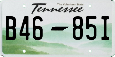 TN license plate B4685I