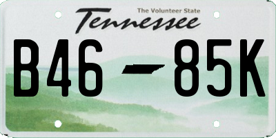 TN license plate B4685K
