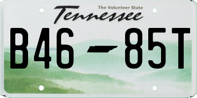 TN license plate B4685T