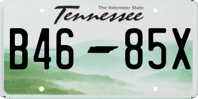 TN license plate B4685X