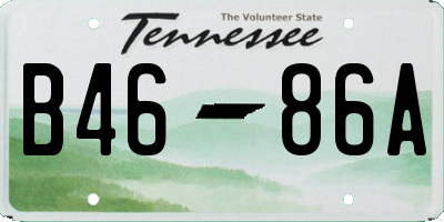TN license plate B4686A