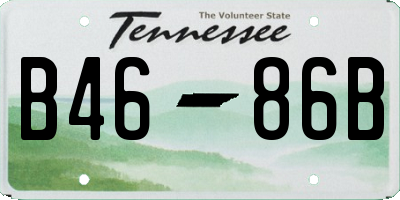 TN license plate B4686B