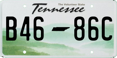 TN license plate B4686C