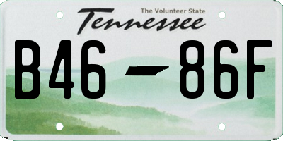 TN license plate B4686F