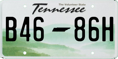 TN license plate B4686H