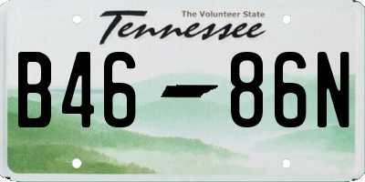 TN license plate B4686N