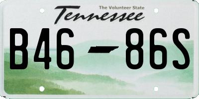 TN license plate B4686S