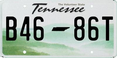 TN license plate B4686T