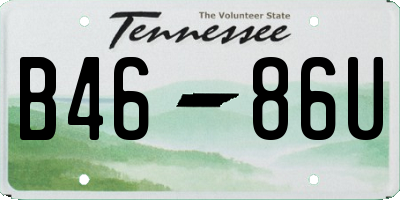 TN license plate B4686U