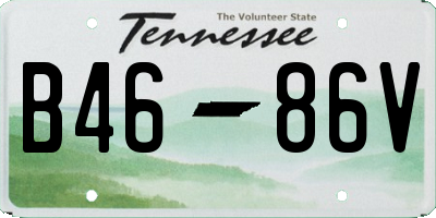 TN license plate B4686V