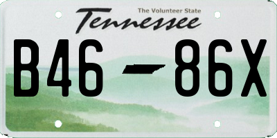 TN license plate B4686X