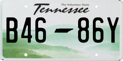 TN license plate B4686Y
