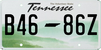 TN license plate B4686Z