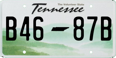 TN license plate B4687B
