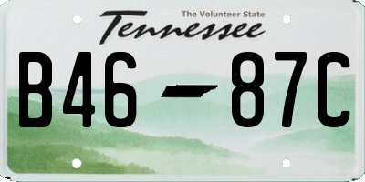 TN license plate B4687C