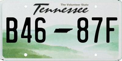 TN license plate B4687F