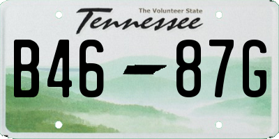 TN license plate B4687G