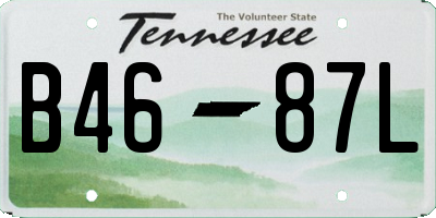 TN license plate B4687L