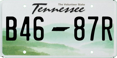 TN license plate B4687R