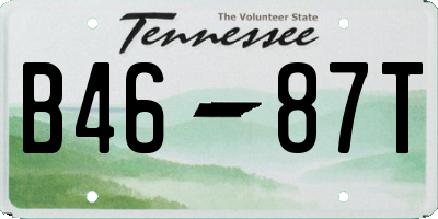 TN license plate B4687T