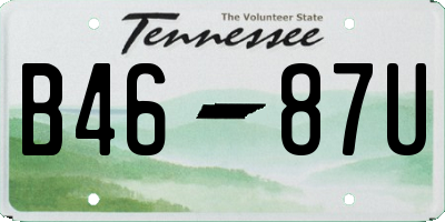 TN license plate B4687U