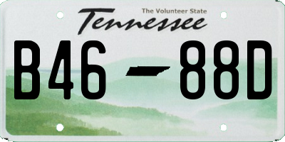 TN license plate B4688D