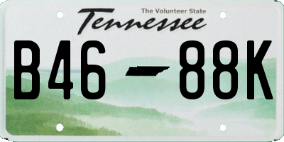 TN license plate B4688K