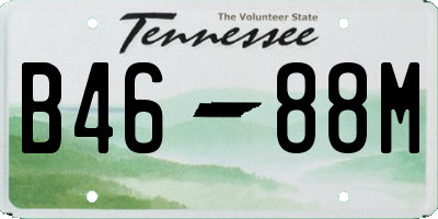 TN license plate B4688M