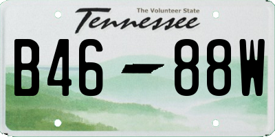 TN license plate B4688W