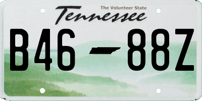 TN license plate B4688Z