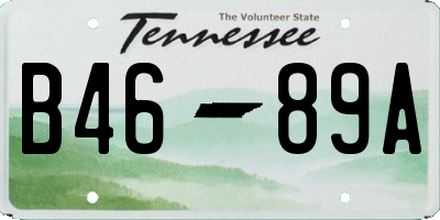 TN license plate B4689A