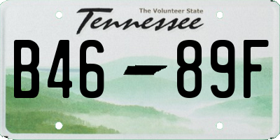 TN license plate B4689F