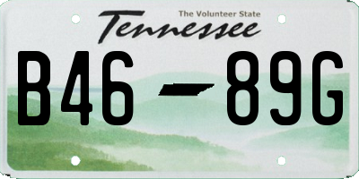 TN license plate B4689G