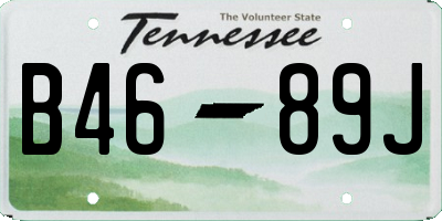 TN license plate B4689J