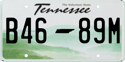 TN license plate B4689M