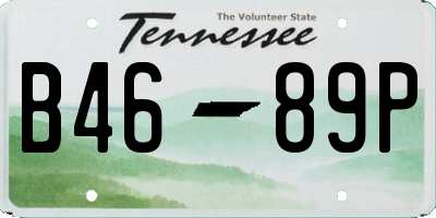 TN license plate B4689P