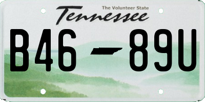TN license plate B4689U