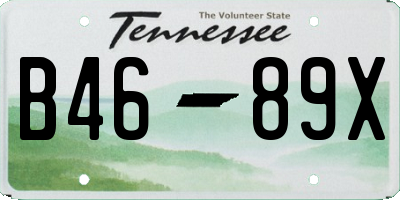 TN license plate B4689X