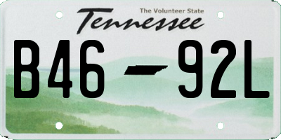 TN license plate B4692L