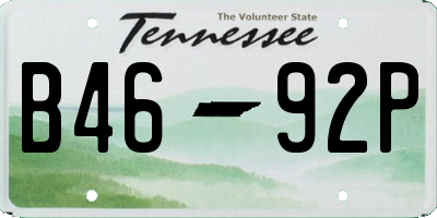 TN license plate B4692P