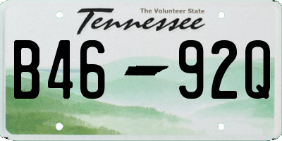 TN license plate B4692Q