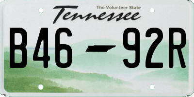 TN license plate B4692R