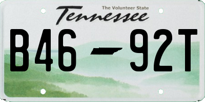 TN license plate B4692T